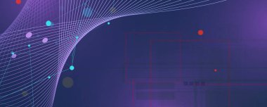 Bilim ve iş sunumu için soyut teknoloji arka planı. Vektör Sanatı.