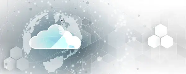 Moderna Tecnologia Cloud Contesto Web Digitale Integrato Arte Vettoriale Vettoriali Stock Royalty Free
