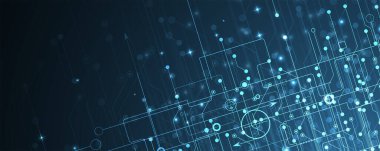 İnternet işi için teknoloji soyut fütüristik bilim geçmişi. Büyük veri konsepti. Vektör Sanatı.