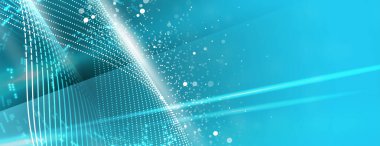 İnternet işi için teknoloji soyut fütüristik bilim geçmişi. Büyük veri konsepti. Vektör Sanatı.