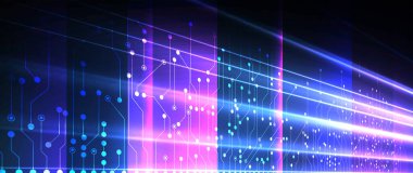 Soyut bilgisayar teknolojisi geçmişi. ağ görsel bağlantısı