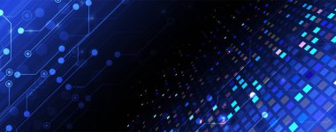 İnternet işi için teknoloji soyut fütüristik bilim geçmişi. Büyük veri kavramı.