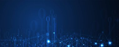 İnternet işi için teknoloji soyut fütüristik bilim geçmişi. Büyük veri kavramı.