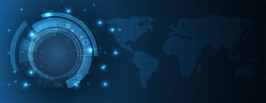 İnternet işi için teknoloji soyut fütüristik bilim geçmişi. Büyük veri kavramı.