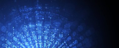 İnternet işi için teknoloji soyut fütüristik bilim geçmişi. Büyük veri kavramı.
