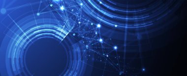 Soyut Yapay Zeka. Bulut hesaplama. Makine öğrenimi. Teknoloji web geçmişi. Sanal konsept geleceksel arkaplan