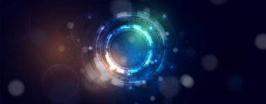 Soyut Yapay Zeka. Bulut hesaplama. Makine öğrenimi. Teknoloji web geçmişi. Sanal konsept geleceksel arkaplan