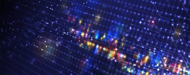 İnternet işi için teknoloji soyut fütüristik bilim geçmişi. Büyük veri kavramı.