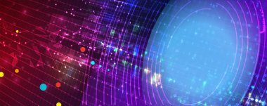 Teknoloji yenilik geçmişi, küresel iş çözümleri fikri. Vektör Sanatı.