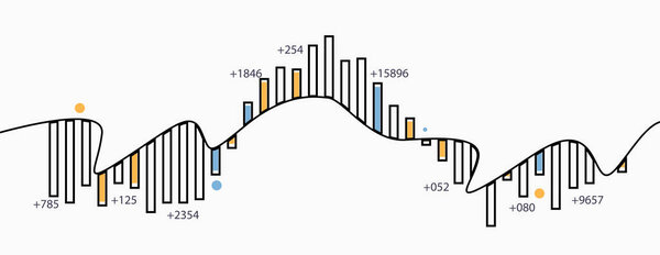 Financial technology and business analysis background. Virtual big data science illustration. Vector art.