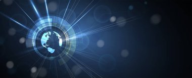 Büyük veriler ya da siber güvenlik teknolojisi arka planı kavramında makine öğrenimi. Vektör el yapımı sanat