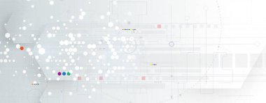 İnternet işi için teknoloji soyut fütüristik bilim geçmişi. Büyük veri konsepti. Vektör Sanatı