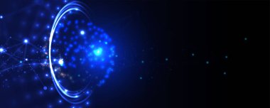 İnternet işi için teknoloji soyut fütüristik bilim geçmişi. Büyük veri kavramı.