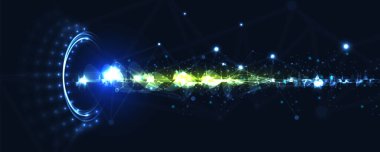 İnternet işi için teknoloji soyut fütüristik bilim geçmişi. Büyük veri kavramı.