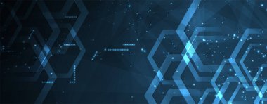 Soyut vektör arkaplanı. Gelecekçi teknoloji tarzı. İş teknolojisi sunumları için zarif bir geçmiş.