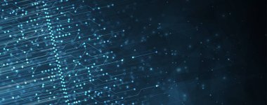 İnternet işi için teknoloji soyut fütüristik bilim geçmişi. Büyük veri kavramı.