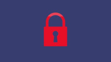 Veri ve dosyalar, kilit simgesinin dijital teknoloji arka plan canlandırmasını korur