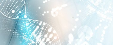 Soyut DNA teknolojisi. Bilim tıp kavramı. Fütüristik bir arka plan. Tel kafes moleküllerinin yapısı