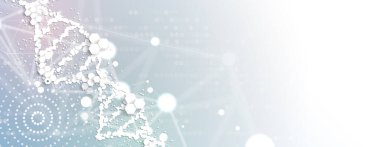 Soyut DNA teknolojisi. Bilim tıp kavramı. Fütüristik bir arka plan. Tel kafes moleküllerinin yapısı