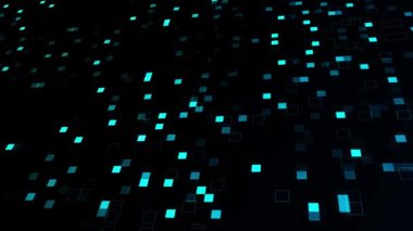 Geometrik animasyona sahip soyut koyu mavi arkaplan