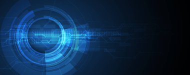 Bilim ve iş sunumu için soyut dünya teknolojisi arka planı. Vektör Sanatı.