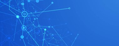 Pleksus etkisi olan soyut teknoloji geçmişi. Vektör sanatı.