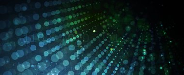 Soyut Teknoloji Dijital Parçacık Çemberleri. Gelecekçi arka plan. Büyük Veri Görselleştirme. Siber Kavram. Vektör Sanatı.