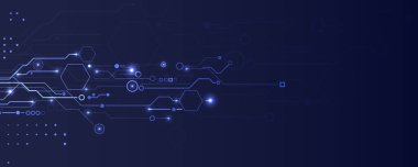 Soyut devre kartı fütüristik teknoloji işleme iş geçmişi