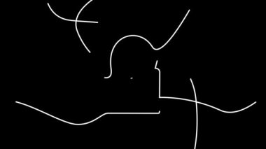 Siyah arka plandaki bir kilidin doğrusal animasyonu. Ağ 'ın siber güvenliği