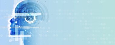 Soyut Yapay Zeka. Bulut hesaplama. Makine öğrenimi. Teknoloji web geçmişi. Sanal konsept geleceksel arkaplan