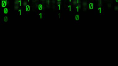 Matris neon yeşil ikili yağmur kodu