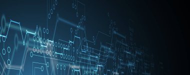 Fütürist yüksek teknoloji soyut devre kartı arka planı