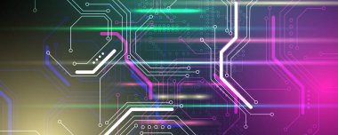 Gelecekçi yüksek teknoloji donanım minimalist soyut devre kartı arka planı