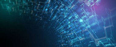 Elektronik detaylara sahip ileri teknoloji soyut devre kartı