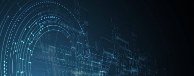 Elektronik detaylara sahip ileri teknoloji soyut devre kartı