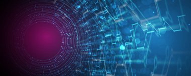 Elektronik detaylara sahip ileri teknoloji soyut devre kartı