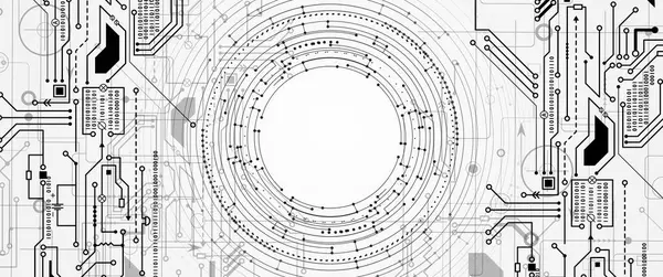 Elektronik detaylara sahip ileri teknoloji soyut devre kartı