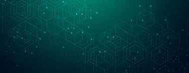 Sunum ve diğer projeler için teknoloji soyut altıgen ve çokgen arkaplan