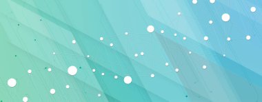 İş soyut küresel iletişim web pankartı, noktalar tasarımı ile bağlantılı çizgiler