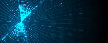 Geometrik şekilli teknoloji tasarım verileri ve ağ bağlantısı görsel iş arkaplanı