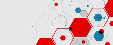 Sunum ve diğer projeler için teknoloji soyut altıgen ve çokgen arkaplan