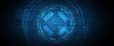 Fütürist yüksek teknoloji soyut devre kartı arka planı