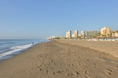 Torremolinos, Malaga, Endülüs, İspanya 'daki Los Alamos Sahili