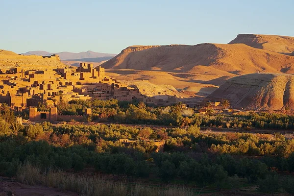 Panorámica Kasbah Ait Ben Haddou Cordillera Africana Del Atlas Marruecos —  Fotos de Stock
