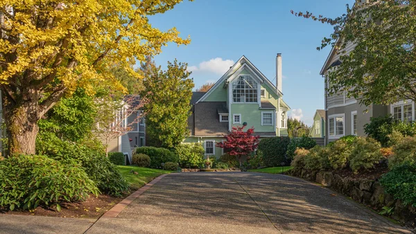 Kleurrijke Huizen Het Centrum Van Portland Oregon Staat — Stockfoto
