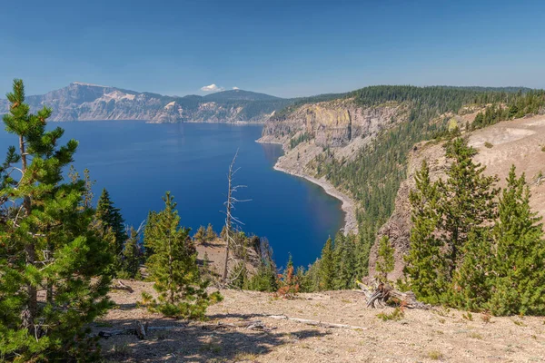 Crater Lake Panorama Surrounding Nature Oregon State — Stockfoto