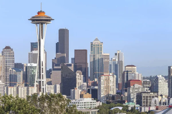 Seattle Skyline Downtown Buildings Architecture Washington State — Stock Photo, Image