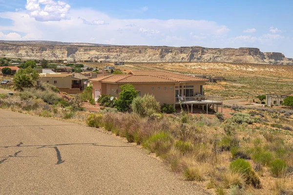 Wohnhäuser Und Wohnungen Der Powell Seenlandschaft Süden Von Utah — Stockfoto