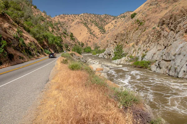 Sequoia Vallei Canyon Rivier Overstroming Landschap Californië — Stockfoto