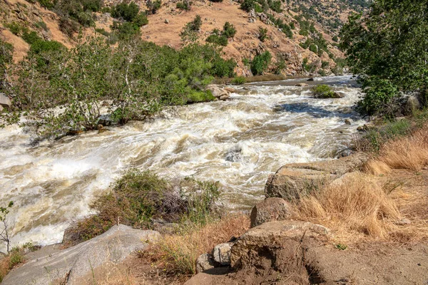 Sequoia Valley Canyon River Overflow Landscape California — Stock Photo, Image